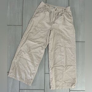 Madewell Wide Leg Pants in Beige